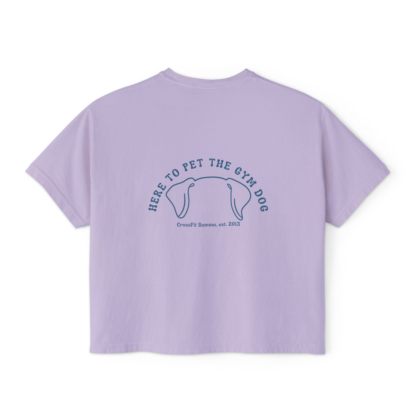 Women's Boxy Tee, Gym Dog Edition (dark logo)
