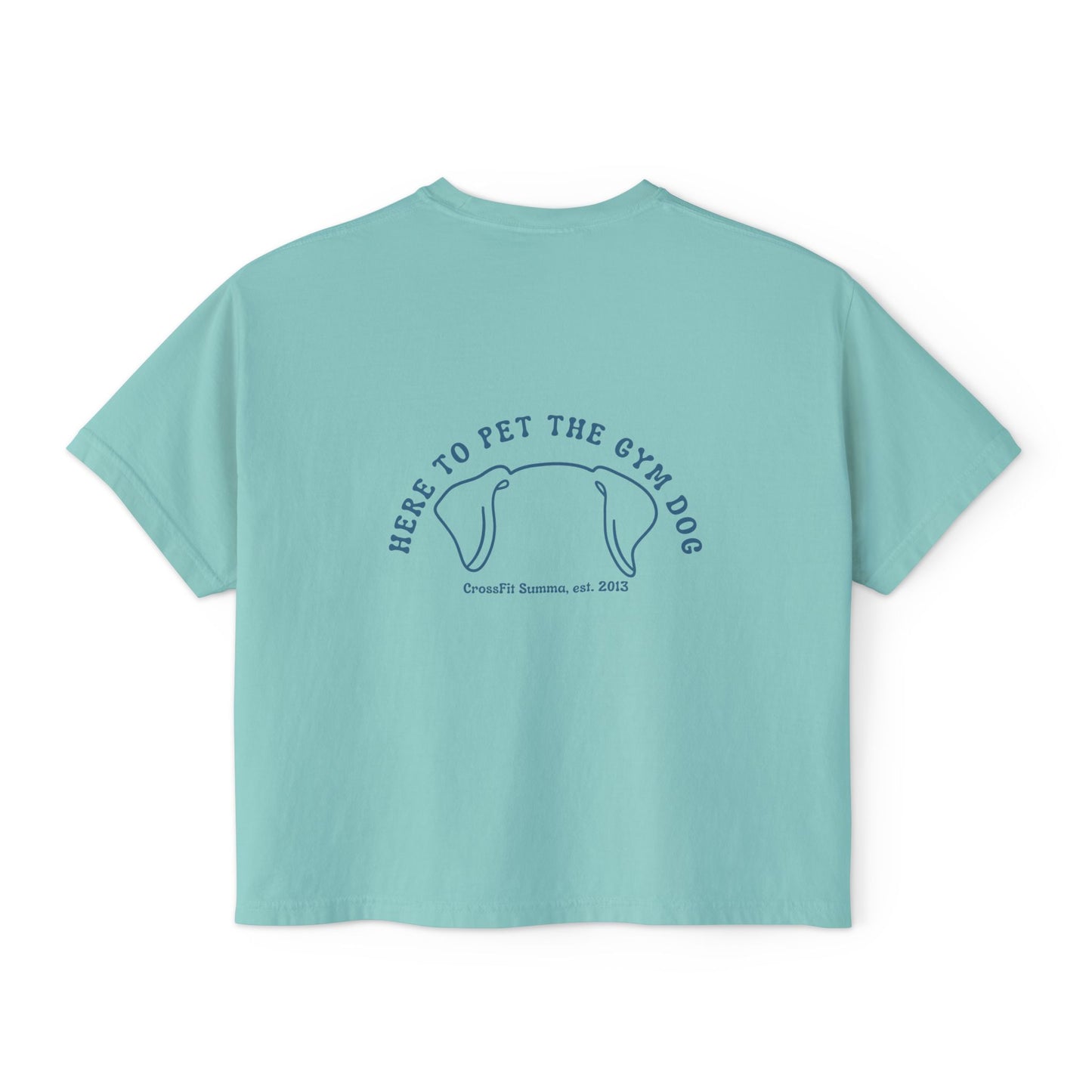Women's Boxy Tee, Gym Dog Edition (dark logo)