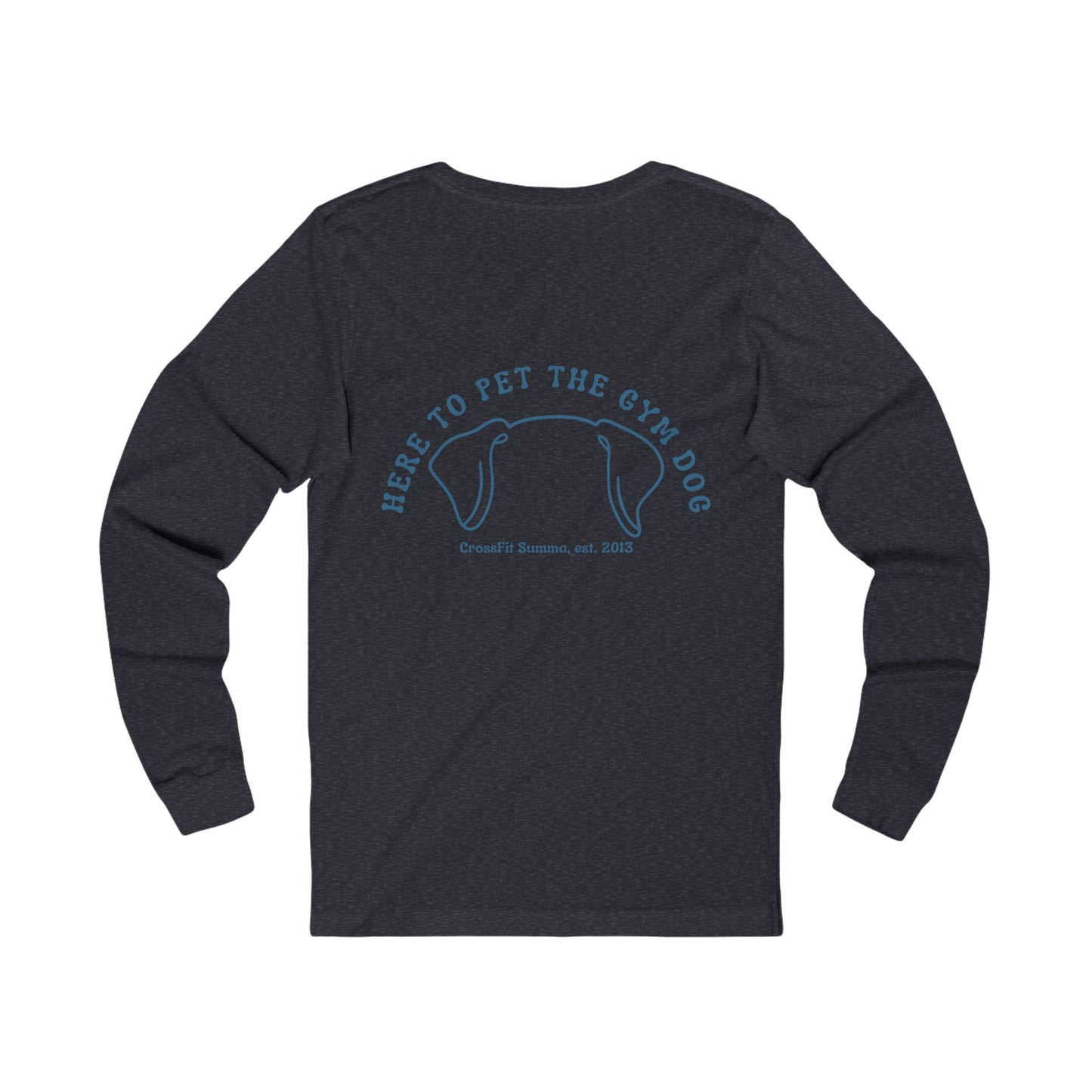 Unisex Long Sleeve Tee: Gym Dog Edition, dark logo
