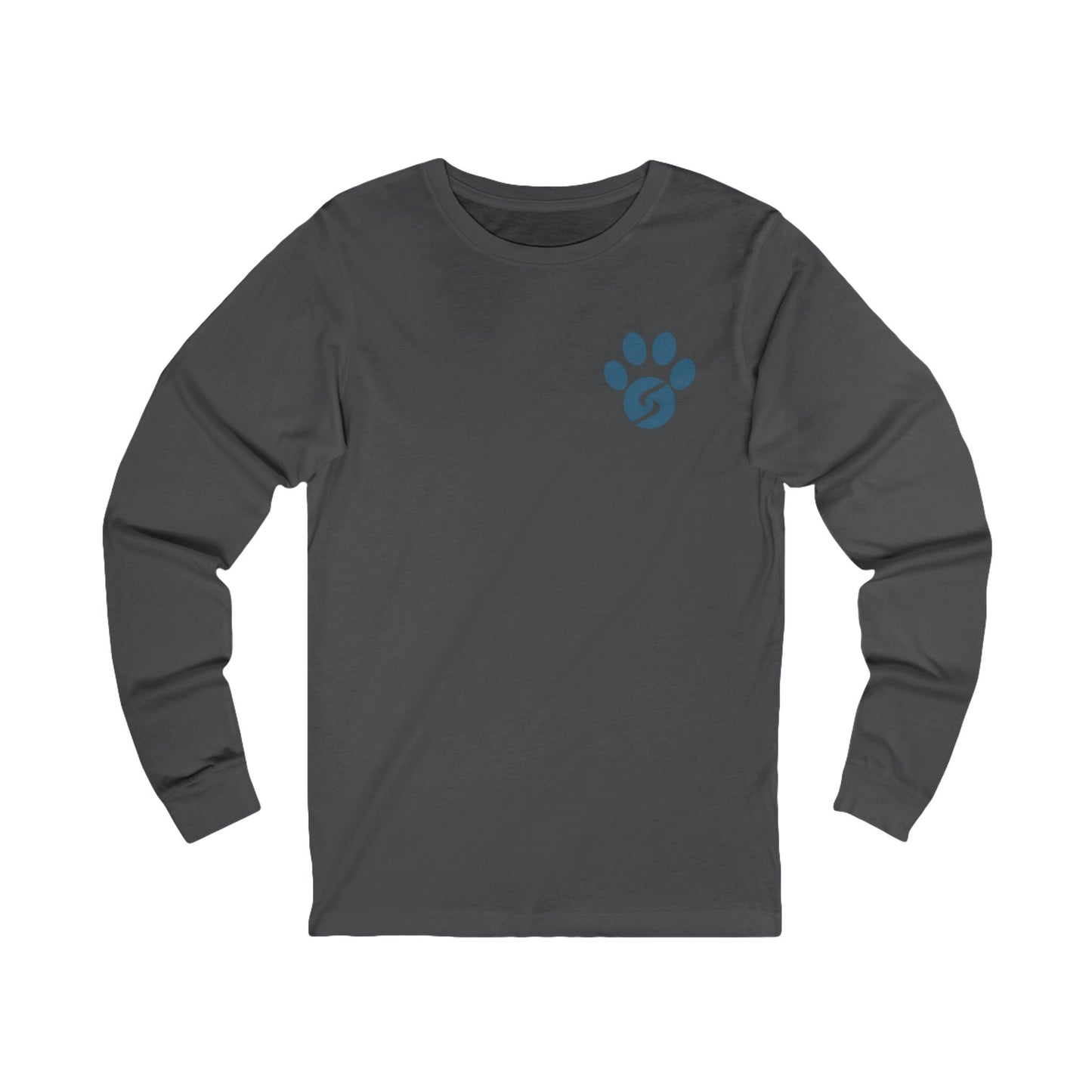 Unisex Long Sleeve Tee: Gym Dog Edition, dark logo