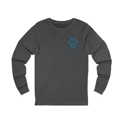 Unisex Long Sleeve Tee: Gym Dog Edition, dark logo