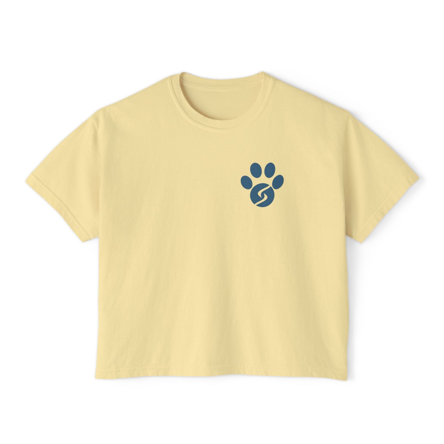 Women's Boxy Tee, Gym Dog Edition (dark logo)