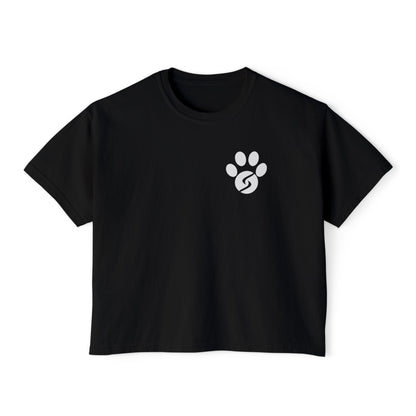 Women's Boxy Tee, Gym Dog Edition (light logo)