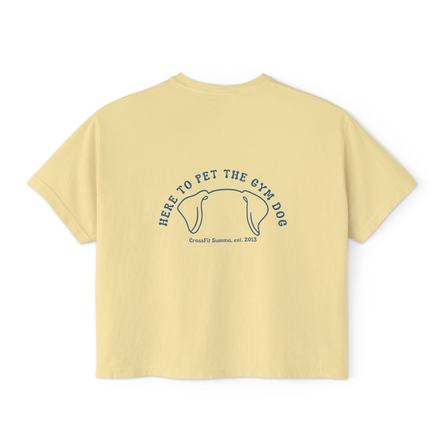 Women's Boxy Tee, Gym Dog Edition (dark logo)