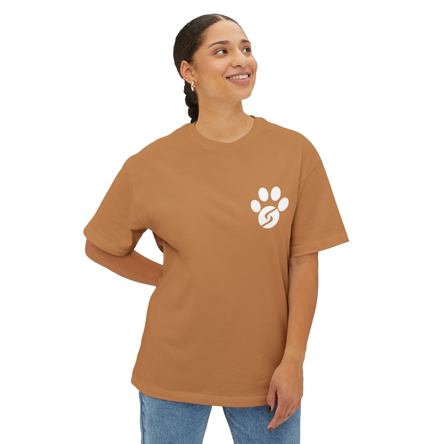Unisex Oversized Boxy Tee - Gym Dog Edition (Light Logo)