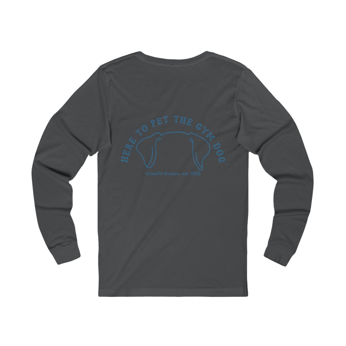 Unisex Long Sleeve Tee: Gym Dog Edition, dark logo