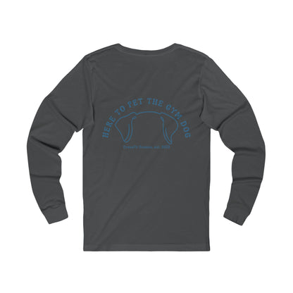 Unisex Long Sleeve Tee: Gym Dog Edition, dark logo