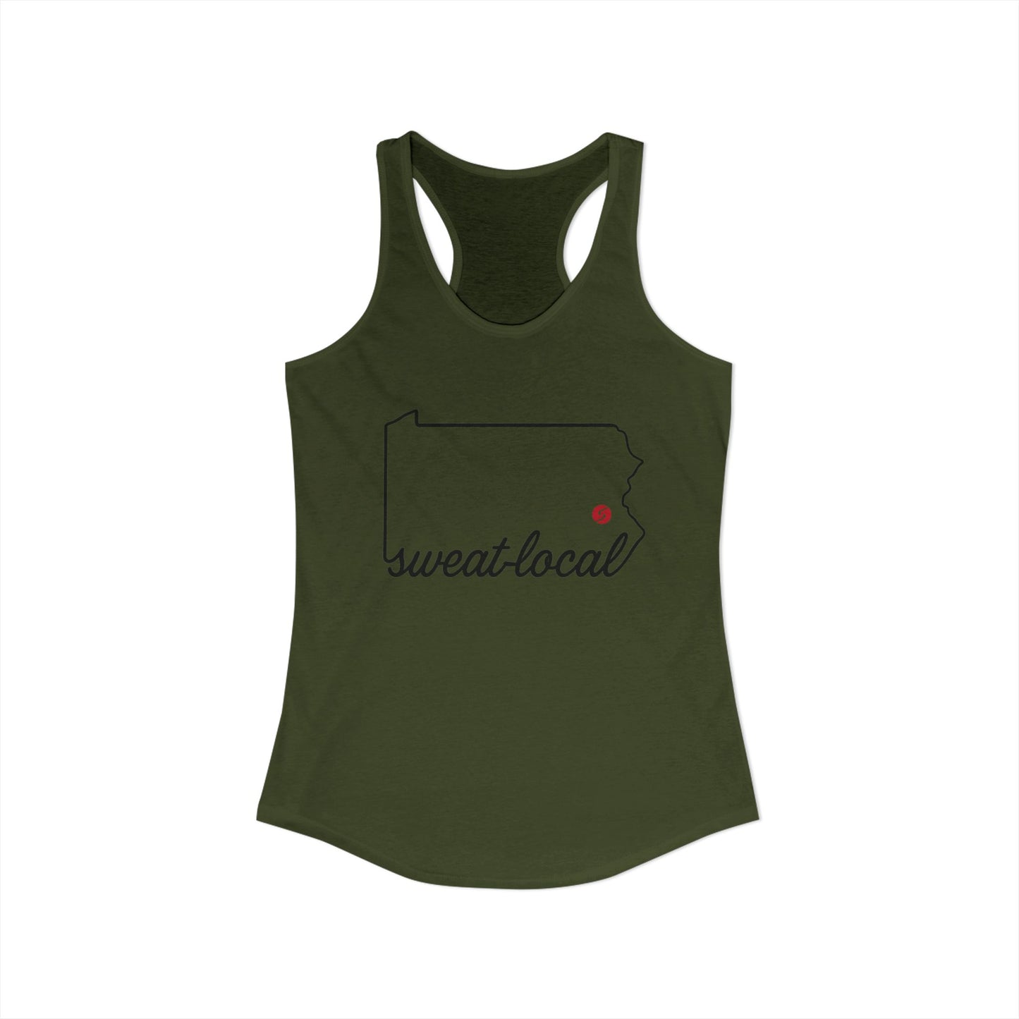 "Sweat Local" Women's Ideal Racerback Tank (Next Level)