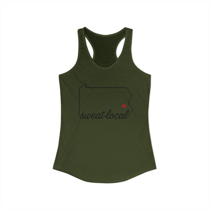 "Sweat Local" Women's Ideal Racerback Tank (Next Level)