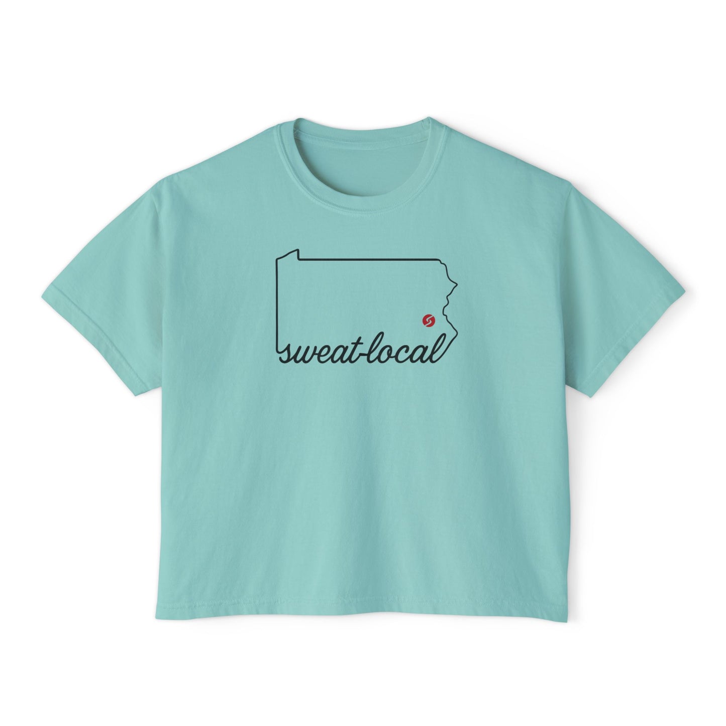 "Sweat Local" Women's Boxy Tee (Comfort Colors)