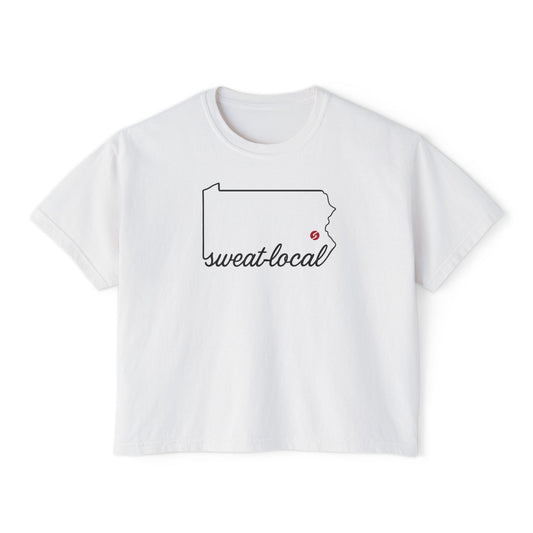 "Sweat Local" Women's Boxy Tee (Comfort Colors)