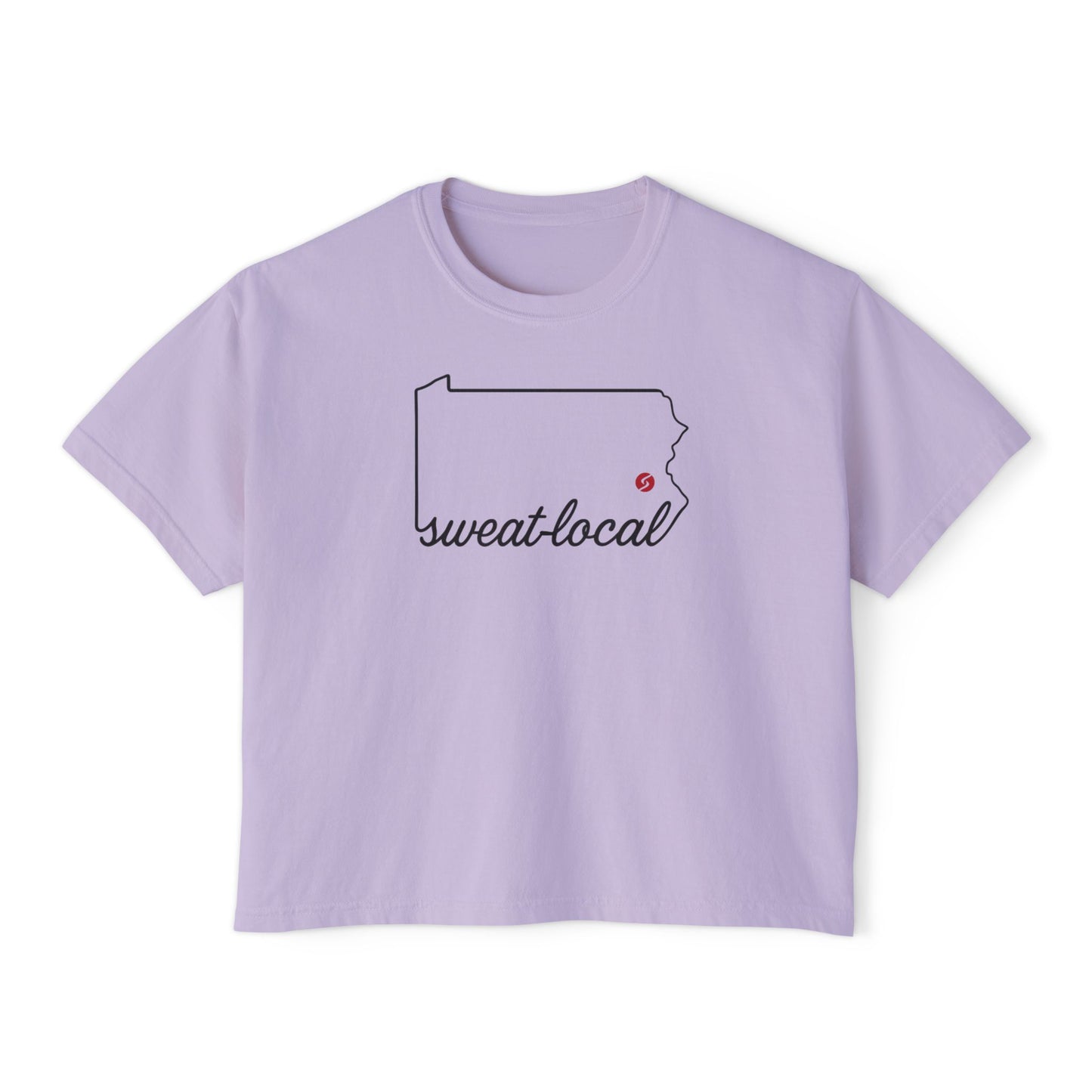 "Sweat Local" Women's Boxy Tee (Comfort Colors)