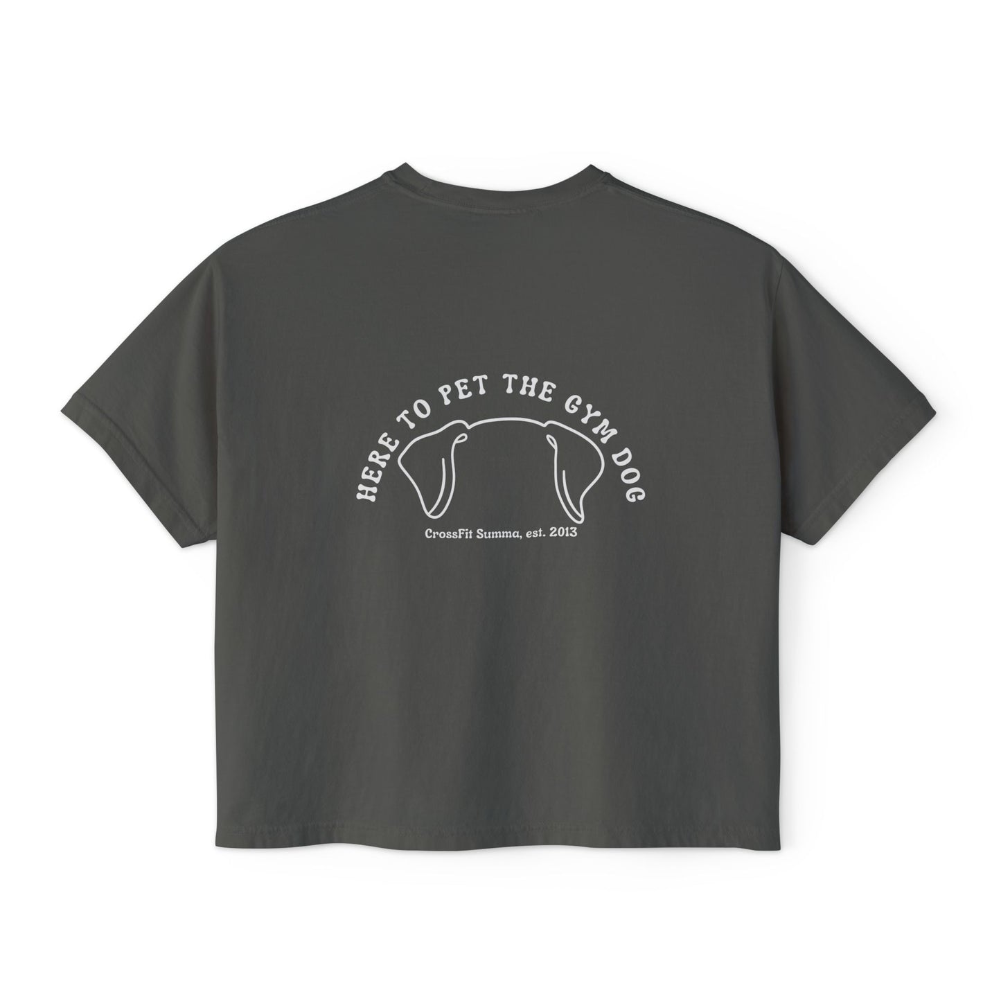 Women's Boxy Tee, Gym Dog Edition (light logo)