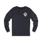 Unisex Long Sleeve Tee: Gym Dog Edition, white logo
