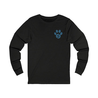 Unisex Long Sleeve Tee: Gym Dog Edition, dark logo