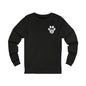 Unisex Long Sleeve Tee: Gym Dog Edition, white logo