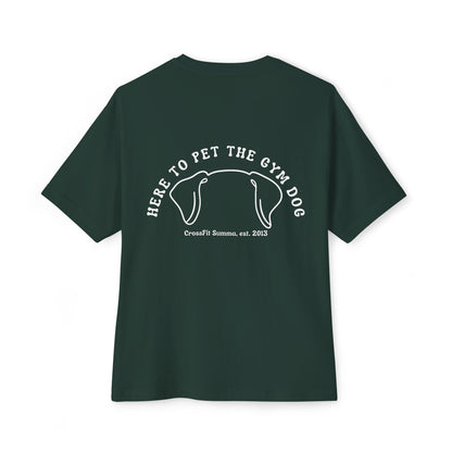 Unisex Oversized Boxy Tee - Gym Dog Edition (Light Logo)