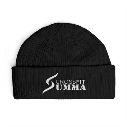 Embroidered Cuff Beanie - White CrossFit Summa logo