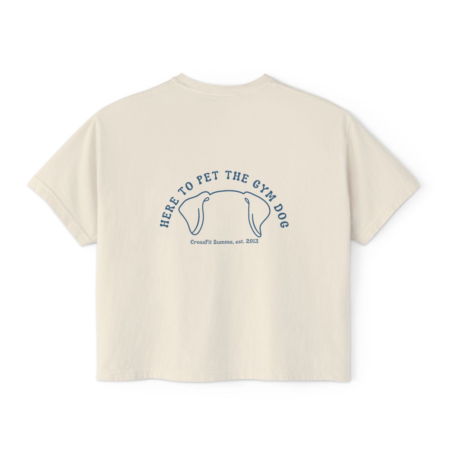 Women's Boxy Tee, Gym Dog Edition (dark logo)