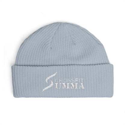 Embroidered Cuff Beanie - White CrossFit Summa logo