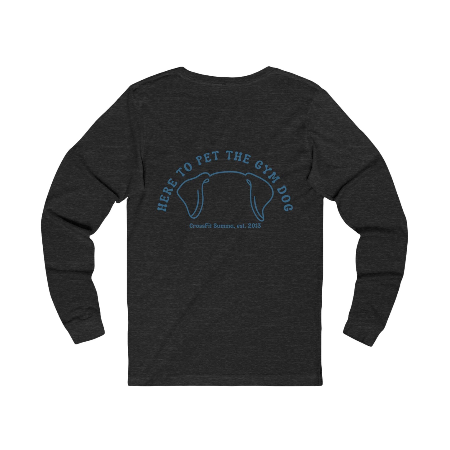 Unisex Long Sleeve Tee: Gym Dog Edition, dark logo