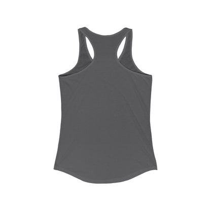 Women's Ideal Racerback Tank, White Classic Logo