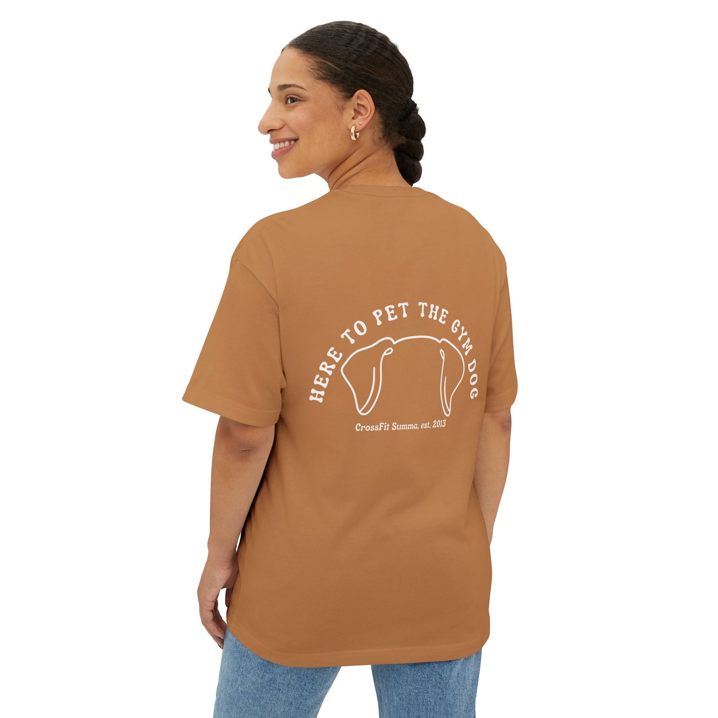 Unisex Oversized Boxy Tee - Gym Dog Edition (Light Logo)