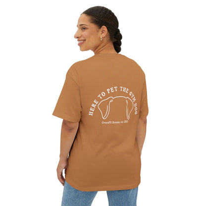 Unisex Oversized Boxy Tee - Gym Dog Edition (Light Logo)