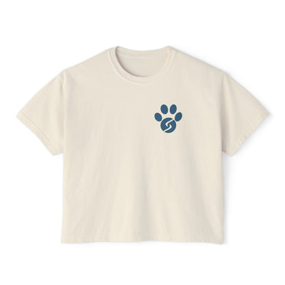 Women's Boxy Tee, Gym Dog Edition (dark logo)