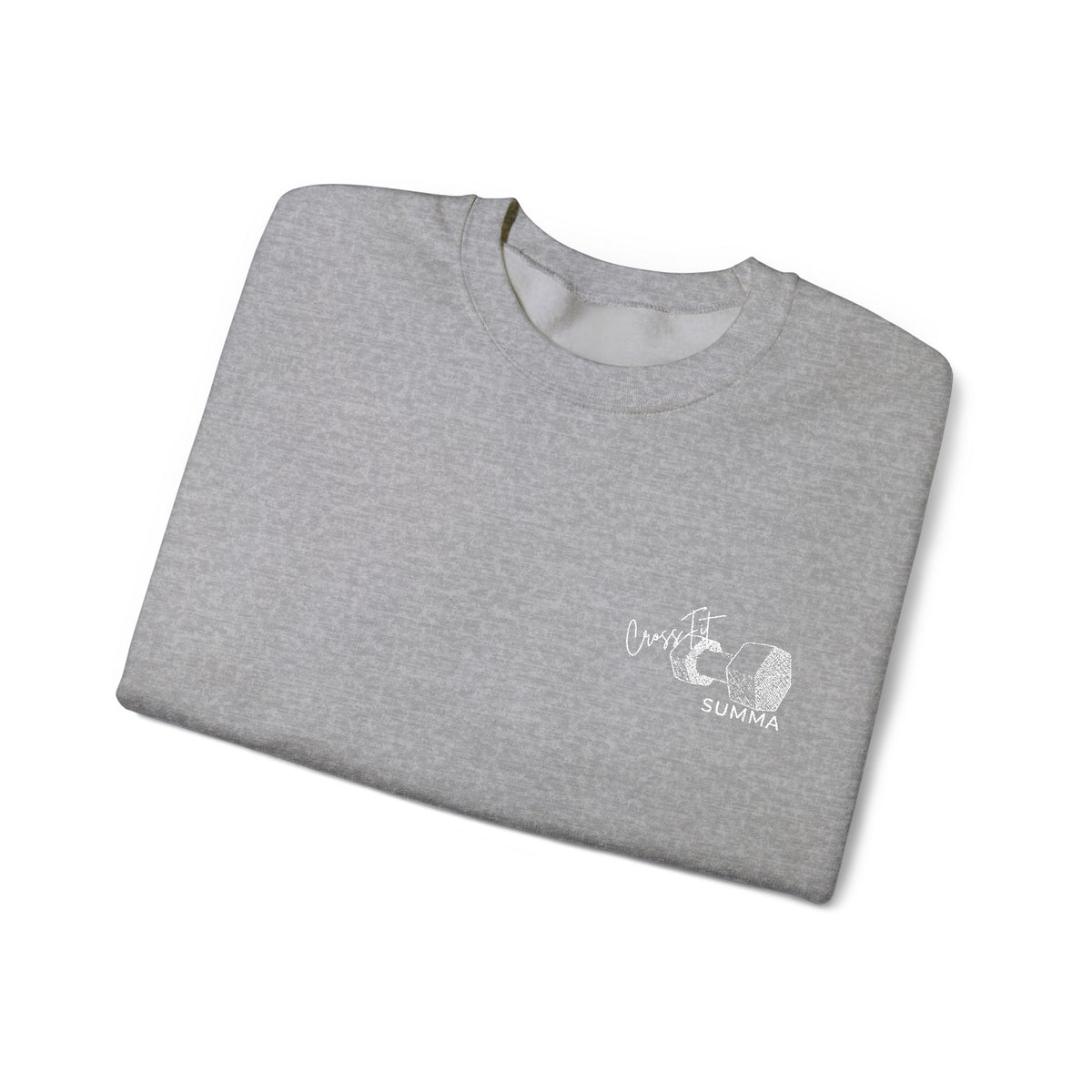 Gildan Crewneck Sweatshirt — Embroidery, White DB Chest Logo