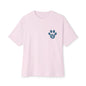 Unisex Oversized Boxy Tee, Gym Dog Edition (dark logo)