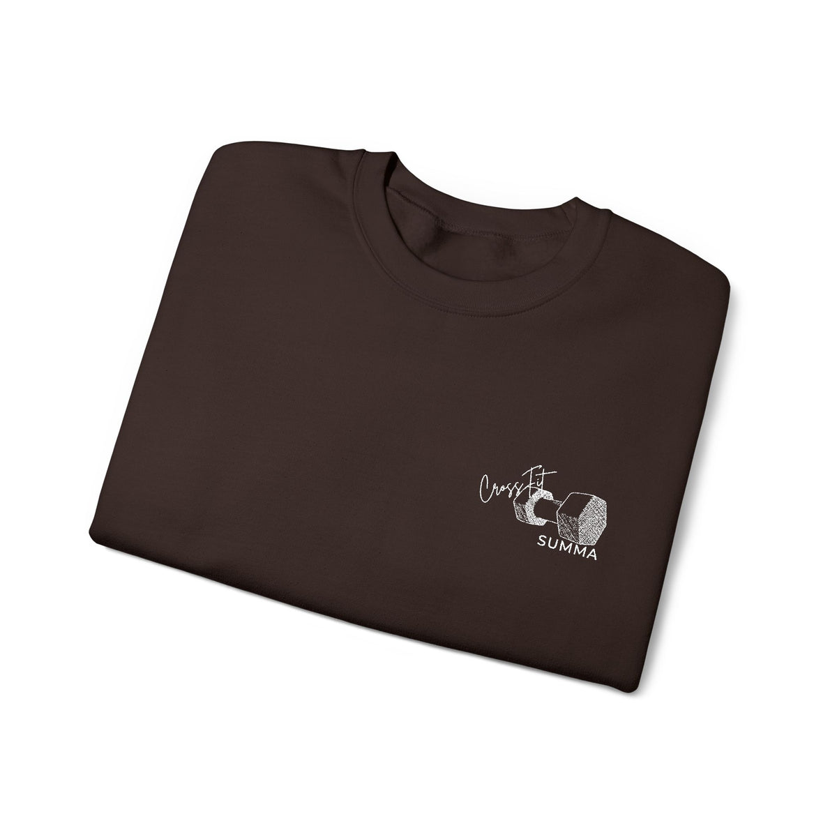 Gildan Crewneck Sweatshirt — Embroidery, White DB Chest Logo