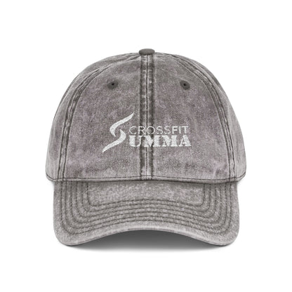 Vintage Look "Dad" Hat - White CrossFit Summa logo