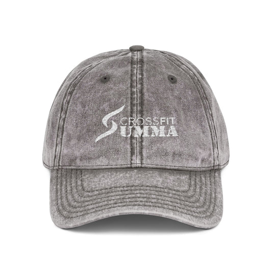 Vintage Look "Dad" Hat - White CrossFit Summa logo