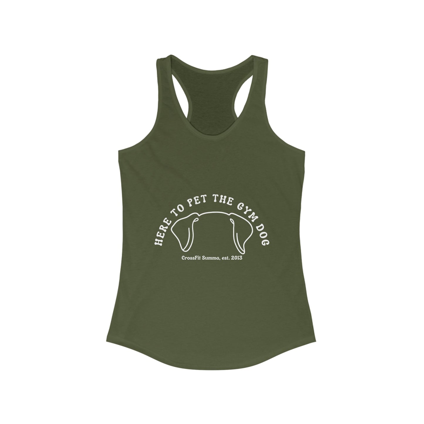 Women's Racerback Tank Top, Gym Dog Edition