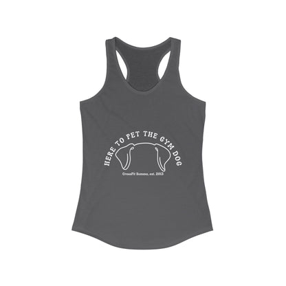 Women's Racerback Tank Top, Gym Dog Edition