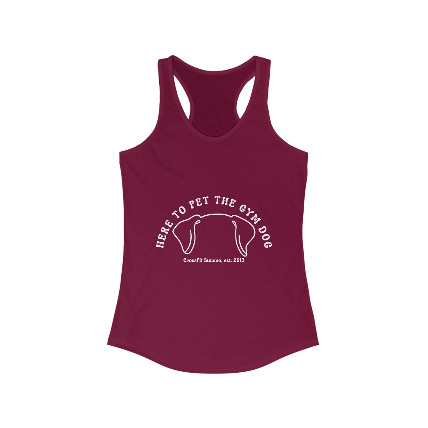 Women's Racerback Tank Top, Gym Dog Edition