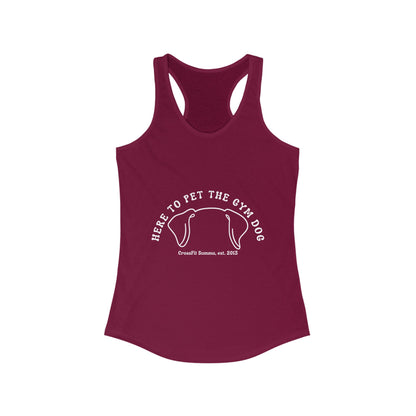 Women's Racerback Tank Top, Gym Dog Edition