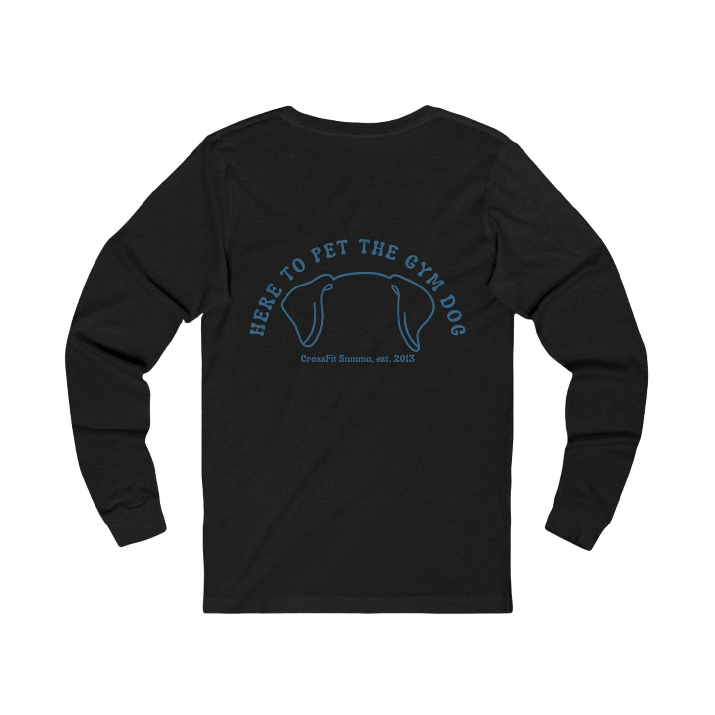 Unisex Long Sleeve Tee: Gym Dog Edition, dark logo