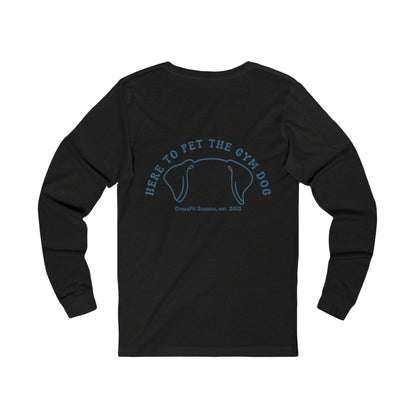 Unisex Long Sleeve Tee: Gym Dog Edition, dark logo