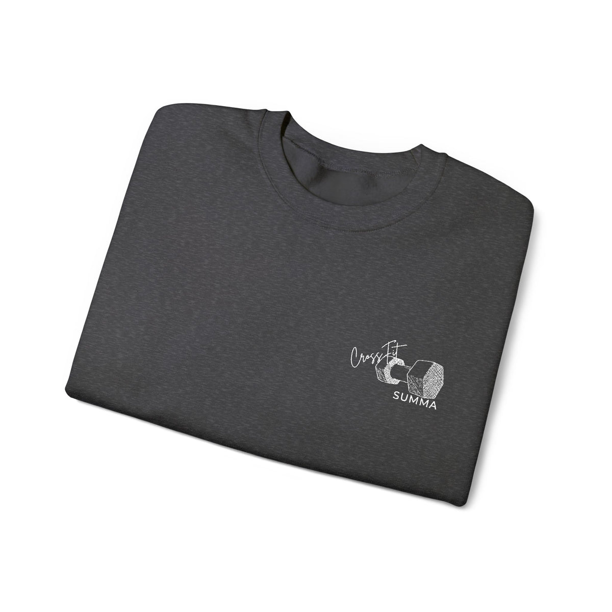 Gildan Crewneck Sweatshirt — Embroidery, White DB Chest Logo