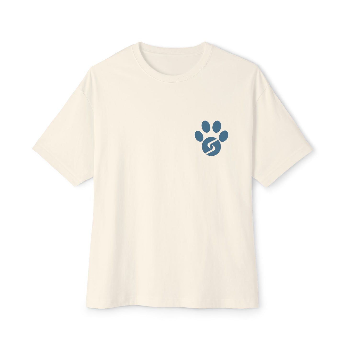 Unisex Oversized Boxy Tee, Gym Dog Edition (dark logo)