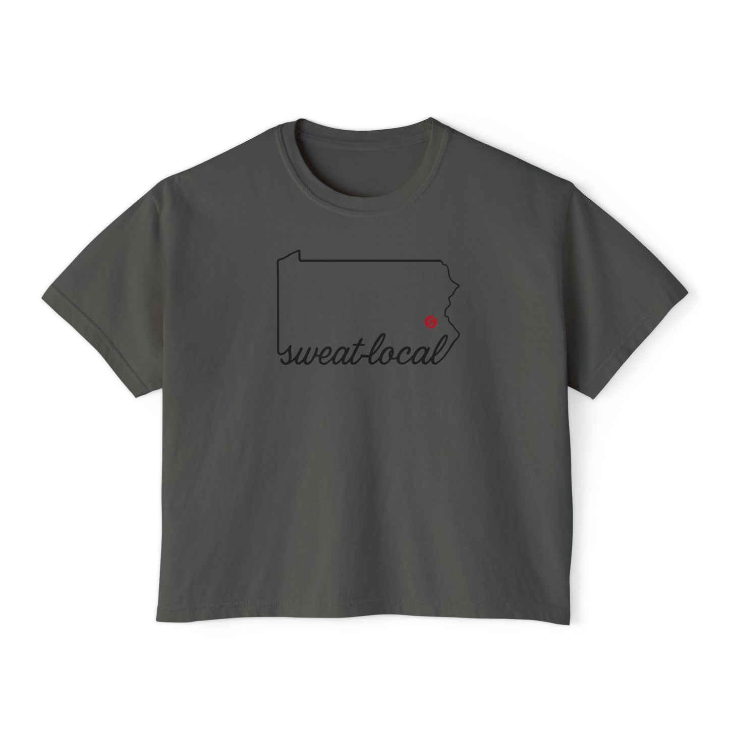 "Sweat Local" Women's Boxy Tee (Comfort Colors)