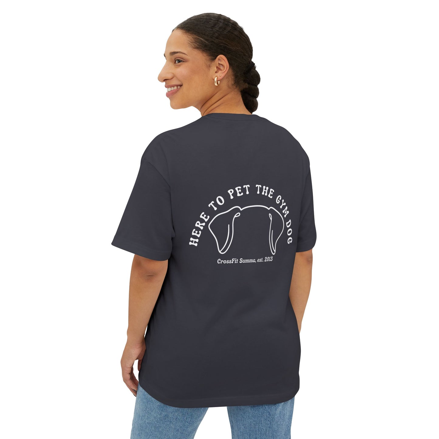 Unisex Oversized Boxy Tee - Gym Dog Edition (Light Logo)