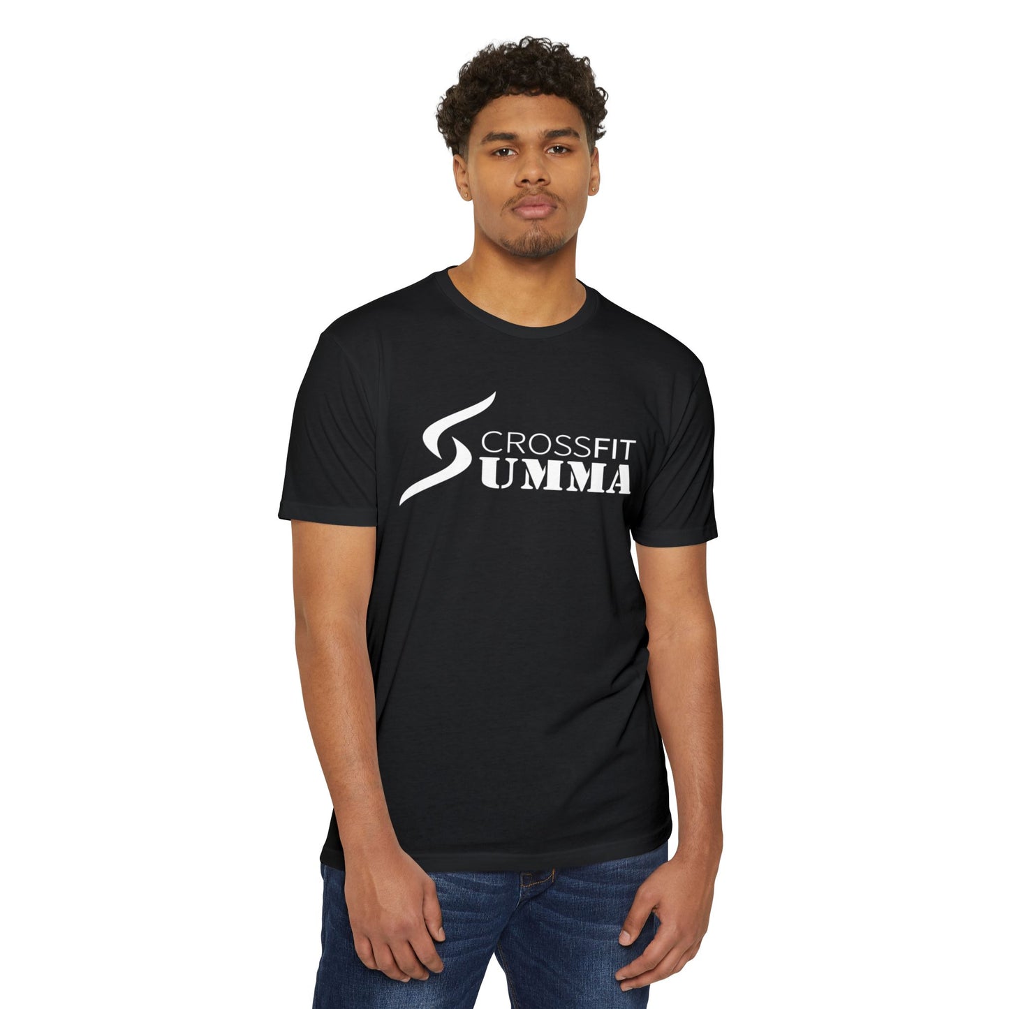 Classic Summa Tee, White Logo, Unisex CVC Jersey T-shirt