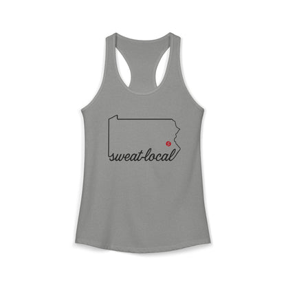"Sweat Local" Women's Ideal Racerback Tank (Next Level)