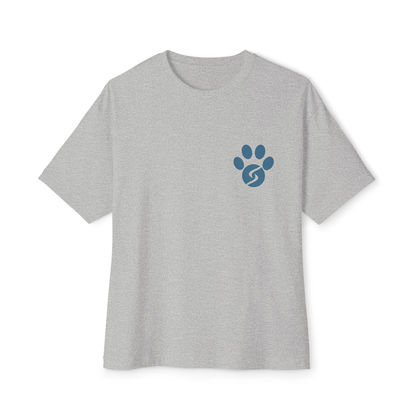 Unisex Oversized Boxy Tee, Gym Dog Edition (dark logo)