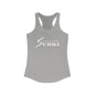 Women's Ideal Racerback Tank, White Classic Logo