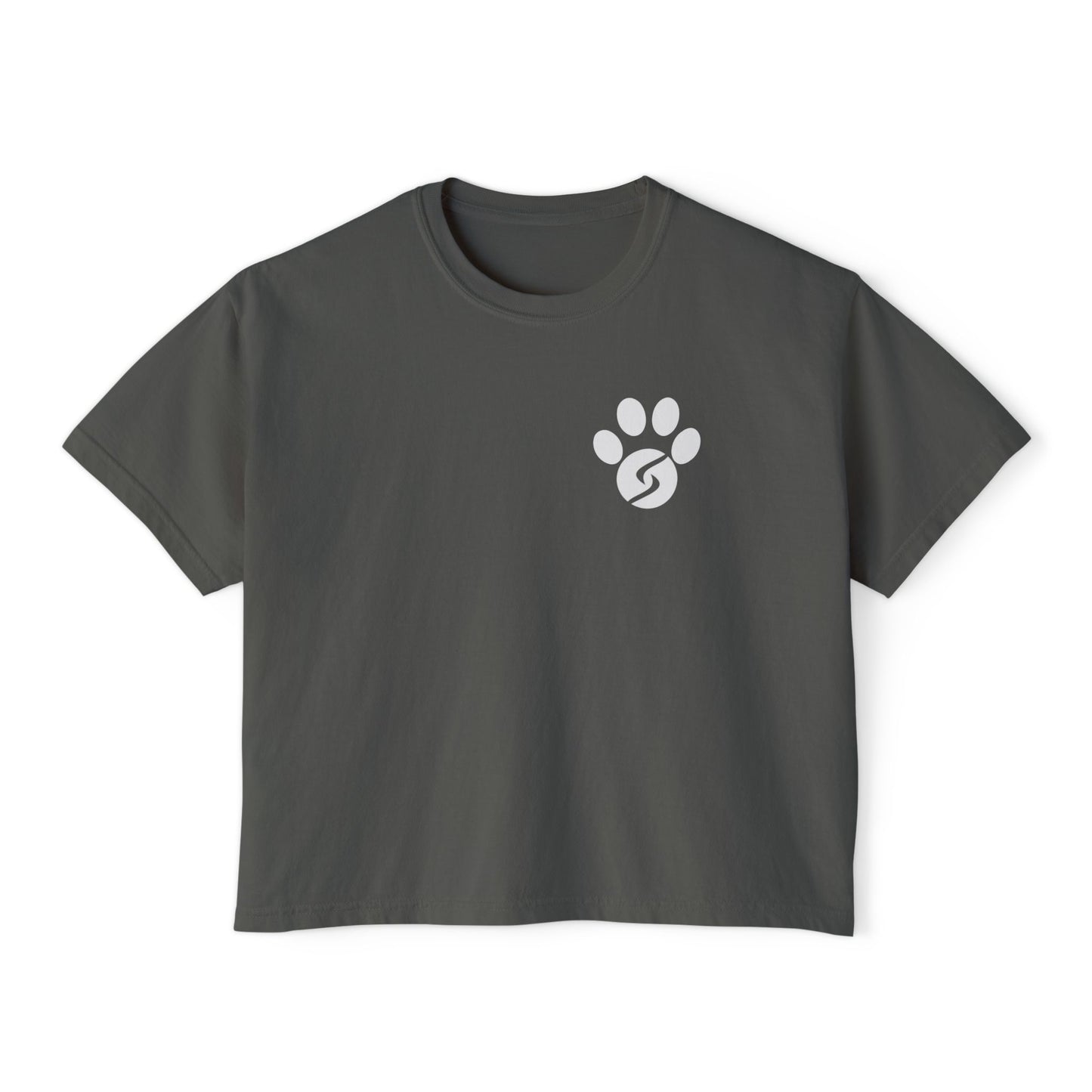 Women's Boxy Tee, Gym Dog Edition (light logo)