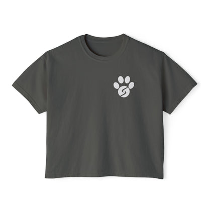Women's Boxy Tee, Gym Dog Edition (light logo)